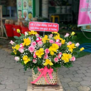 Giỏ Hoa Đoàn Viên Tươi Tắn