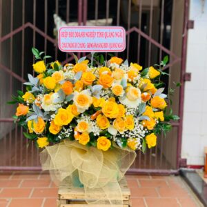 Giỏ Hoa Sắc Hồng Ngập Nắng