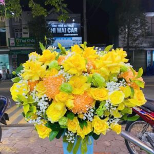 Giỏ Hoa Hồng Tươi Chúc Phúc